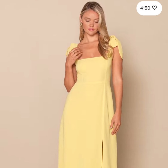 Lulus Dresses & Skirts - Lulu's Sunny Yellow Midi Dress